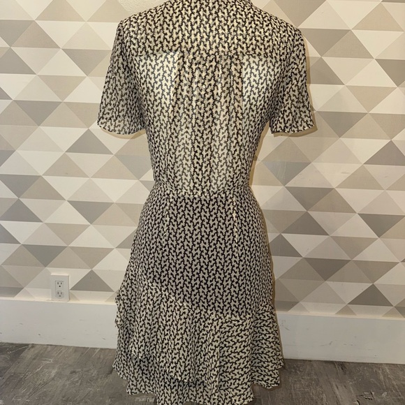 Reiss Elegant Black and Cream Patterned Dress - Picture 5 of 7